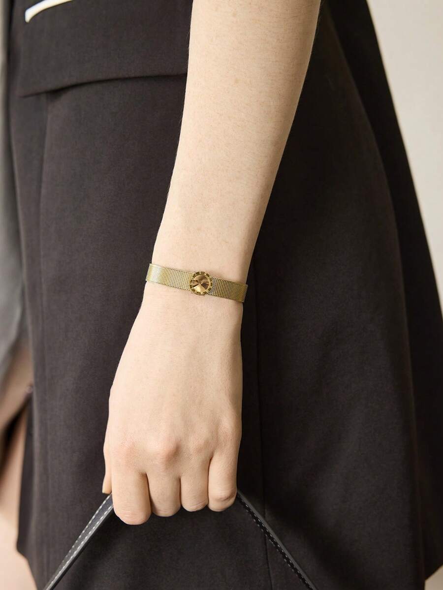 Pulseira Temps Élégance Banhada em Ouro 24K