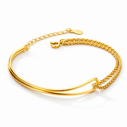 Bracelete Chaîne Banhado em Ouro 18k