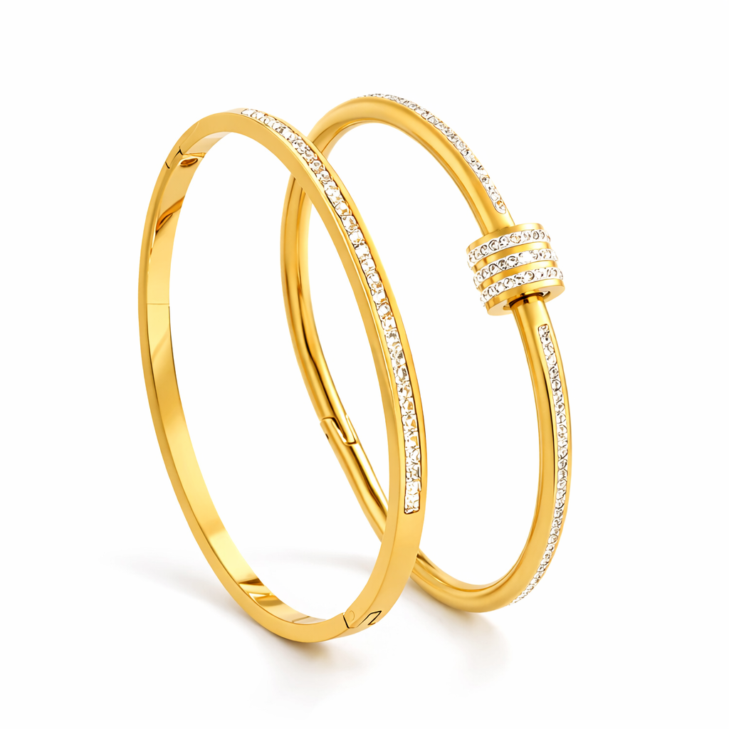 Bracelete Duo Radiance Banhado em Ouro 18k