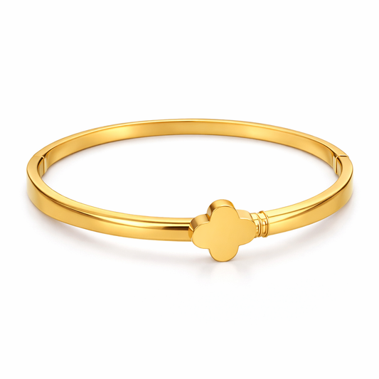 Bracelete Clover Minimal Banhado em Ouro 18k