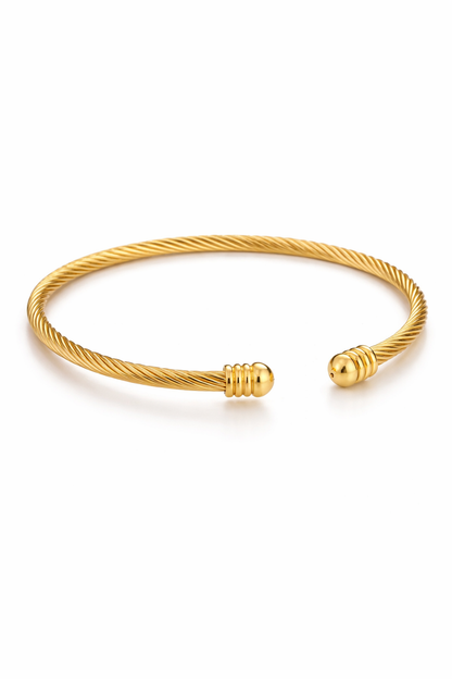 Bracelete Câble Banhado em Ouro 18k