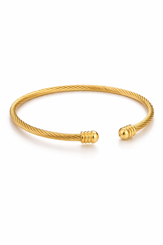 Bracelete Câble Banhado em Ouro 18k