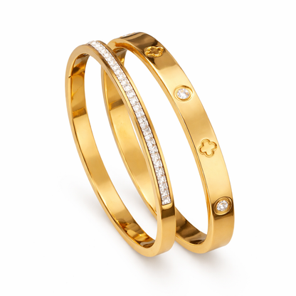 Bracelete Éclat Duplo Banhado em Ouro 18k