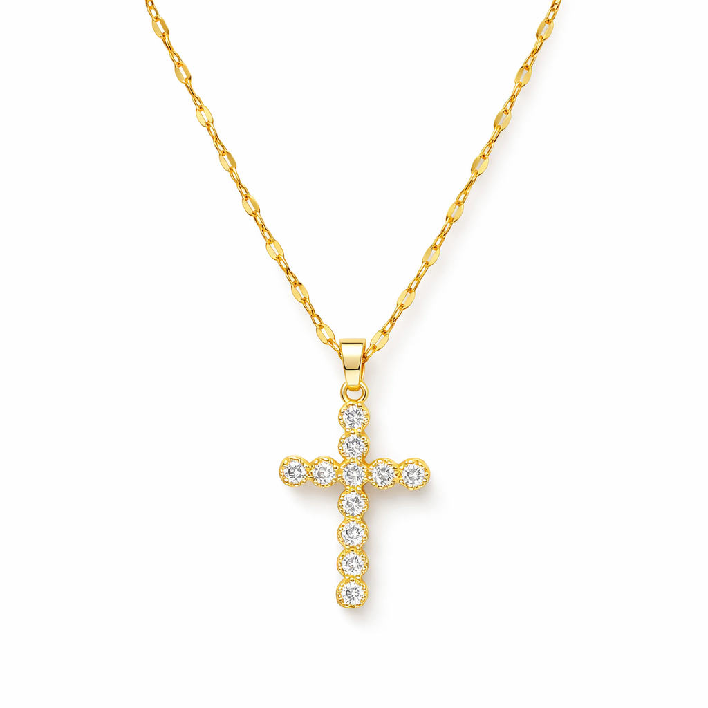 Colar Radiance Cravejada Banhado em Ouro 18k