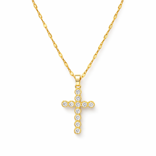 Colar Radiance Cravejada Banhado em Ouro 18k