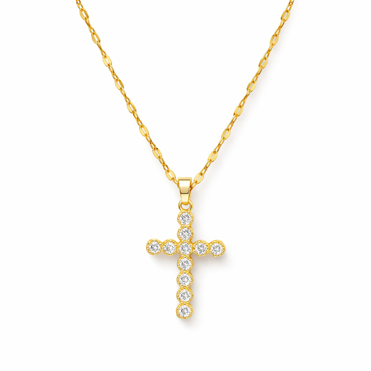 Colar Radiance Cravejada Banhado em Ouro 18k