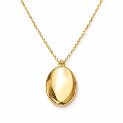 Colar Medal Orgânic Banhado em Ouro 18k
