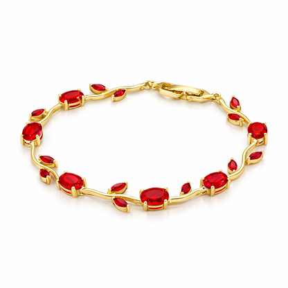 Pulseira Red Rouge Banhada em Ouro 18k