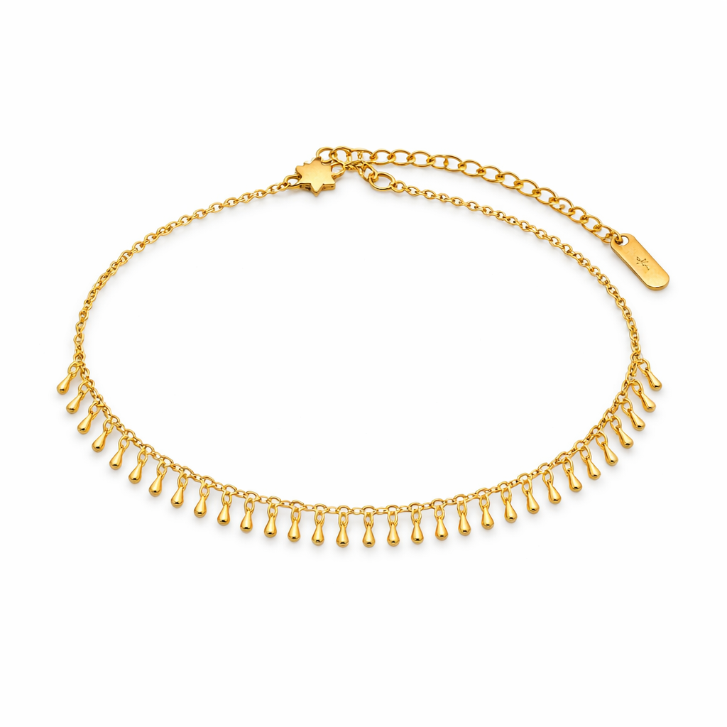 Tornozeleira Votre Saint Banhada em Ouro 18k