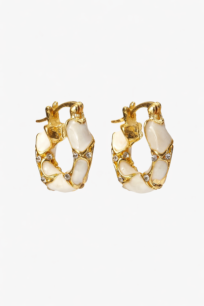 Brinco Lumière Pérola Banhado em Ouro 18k