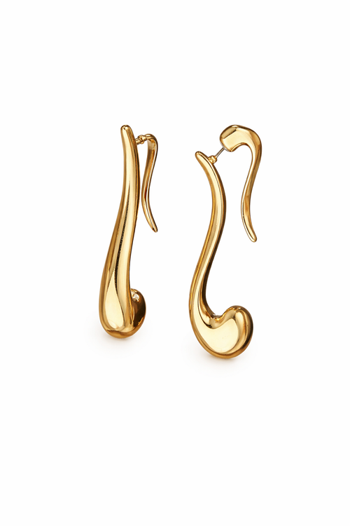 Brinco Aura Fluida Banhado em Ouro 18k