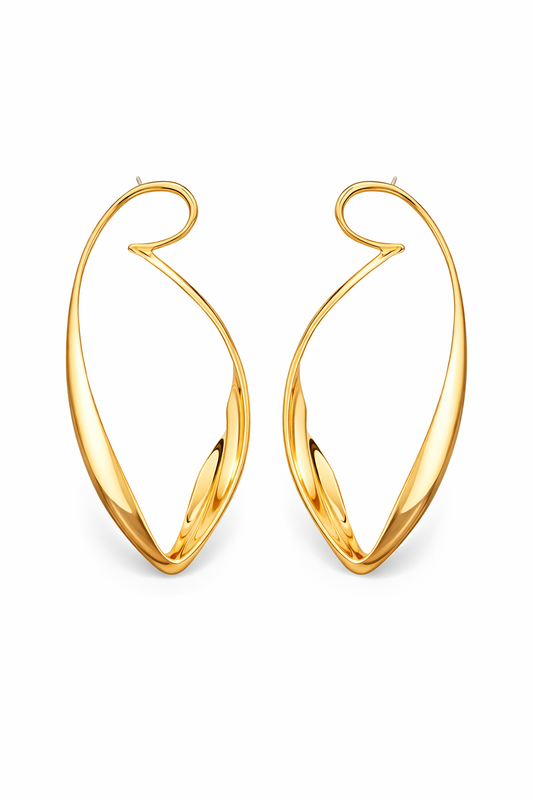 Brinco Ellipse Royale Banhado em Ouro 18k