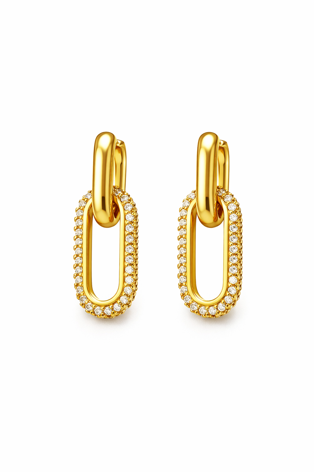 Brinco Chaîne Élégance Banhado em Ouro 18k