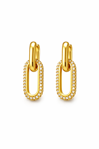 Brinco Chaîne Élégance Banhado em Ouro 18k