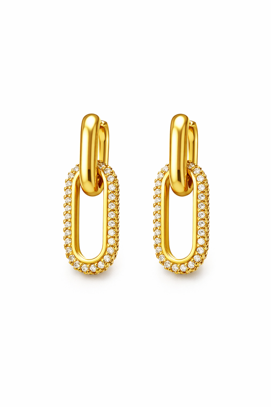 Brinco Chaîne Élégance Banhado em Ouro 18k