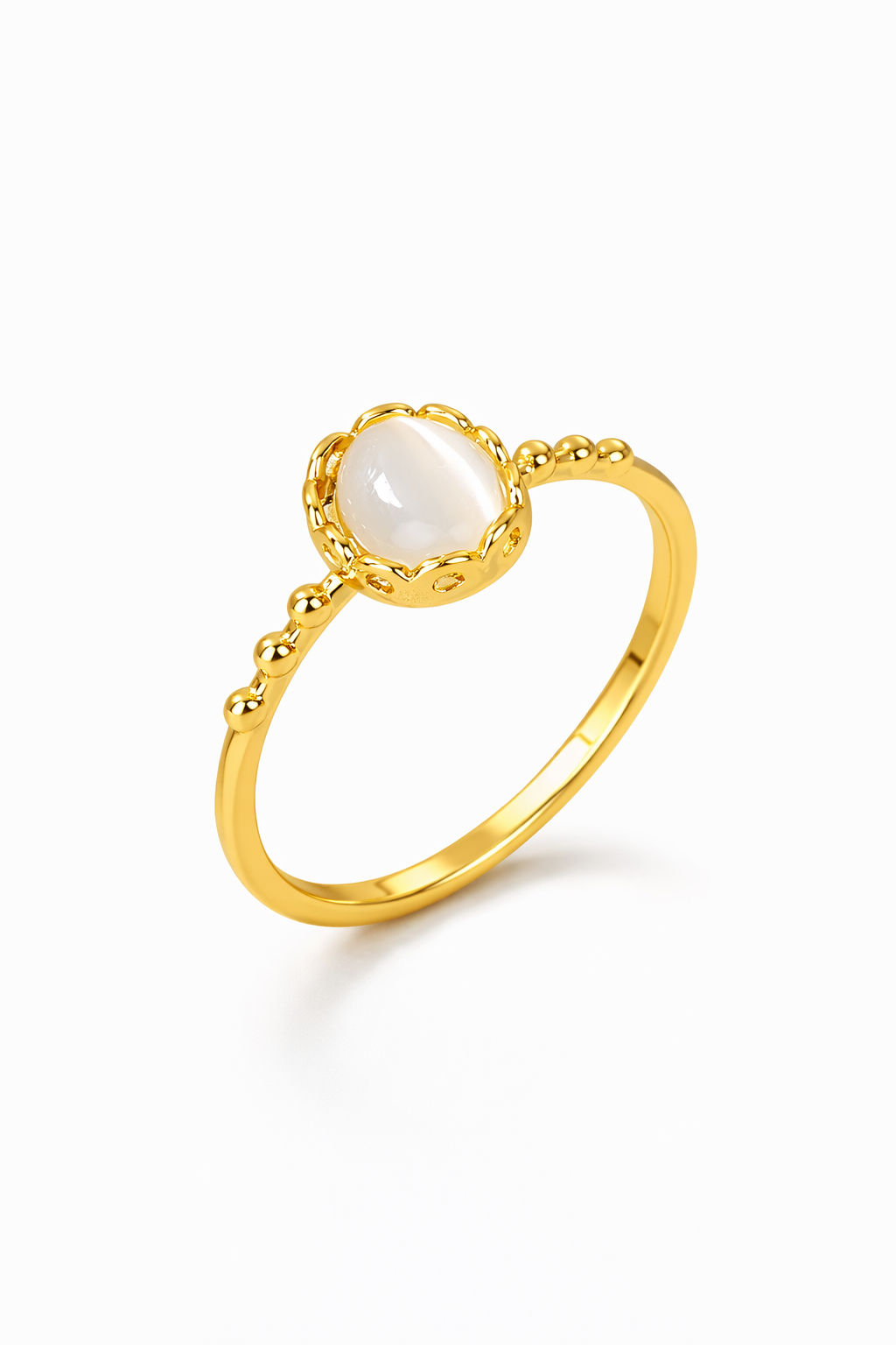 Anel Pedra Serenité Banhado em Ouro 18k