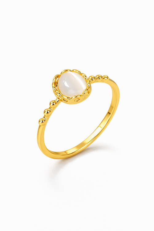 Anel Pedra Serenité Banhado em Ouro 18k