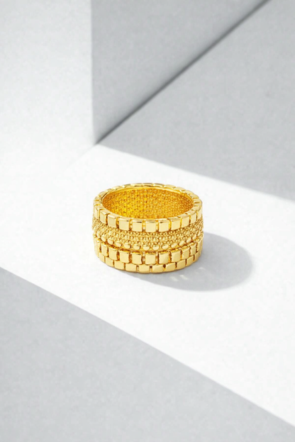 Anel Éclat Prestige Banhado em Ouro 24K