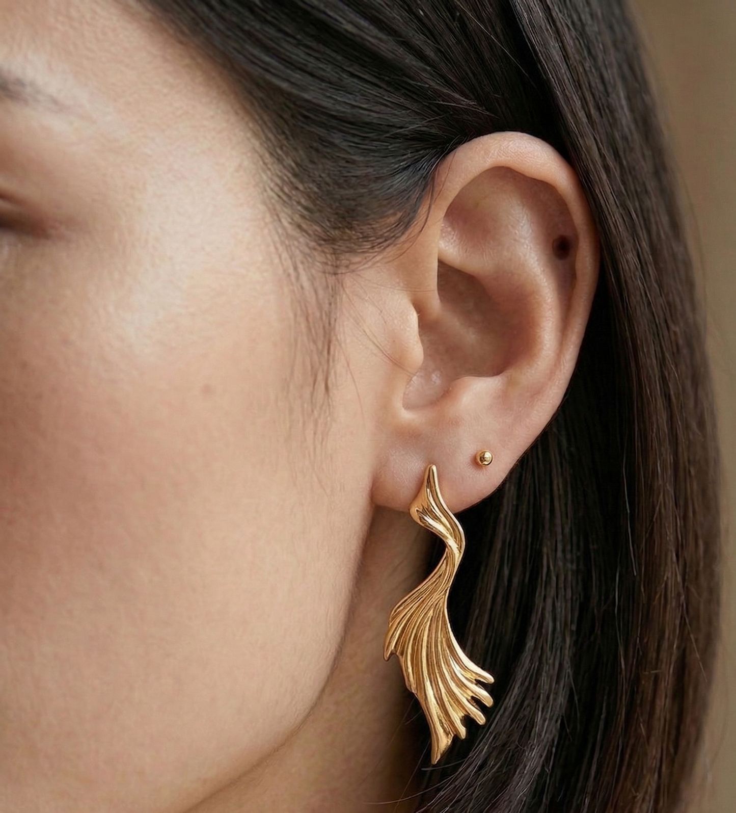 Brinco Aile Divine Banhado em Ouro 18k