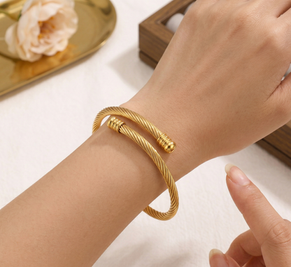 Bracelete Câble Banhado em Ouro 18k