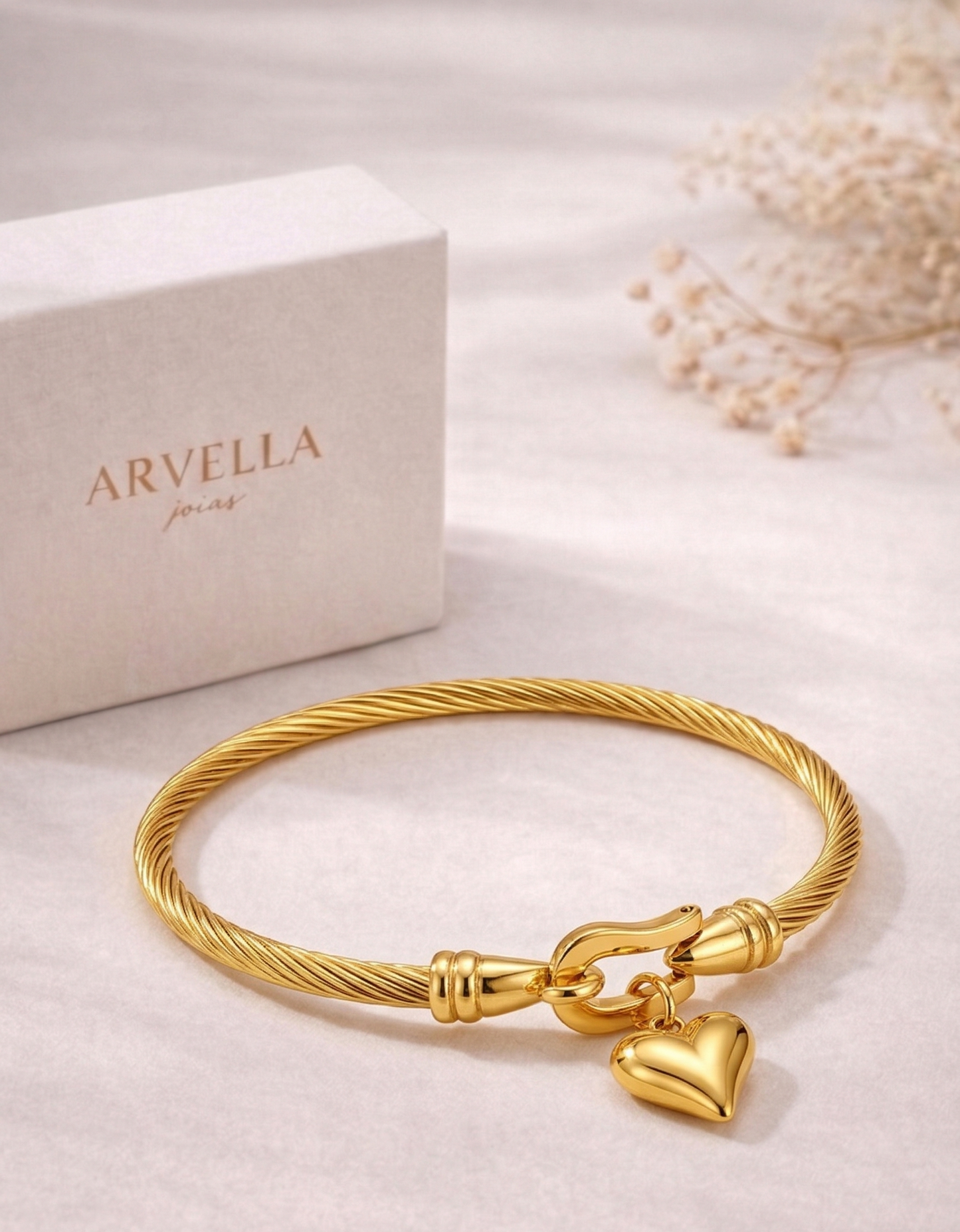 Bracelete Amour Banhado em Ouro 18k