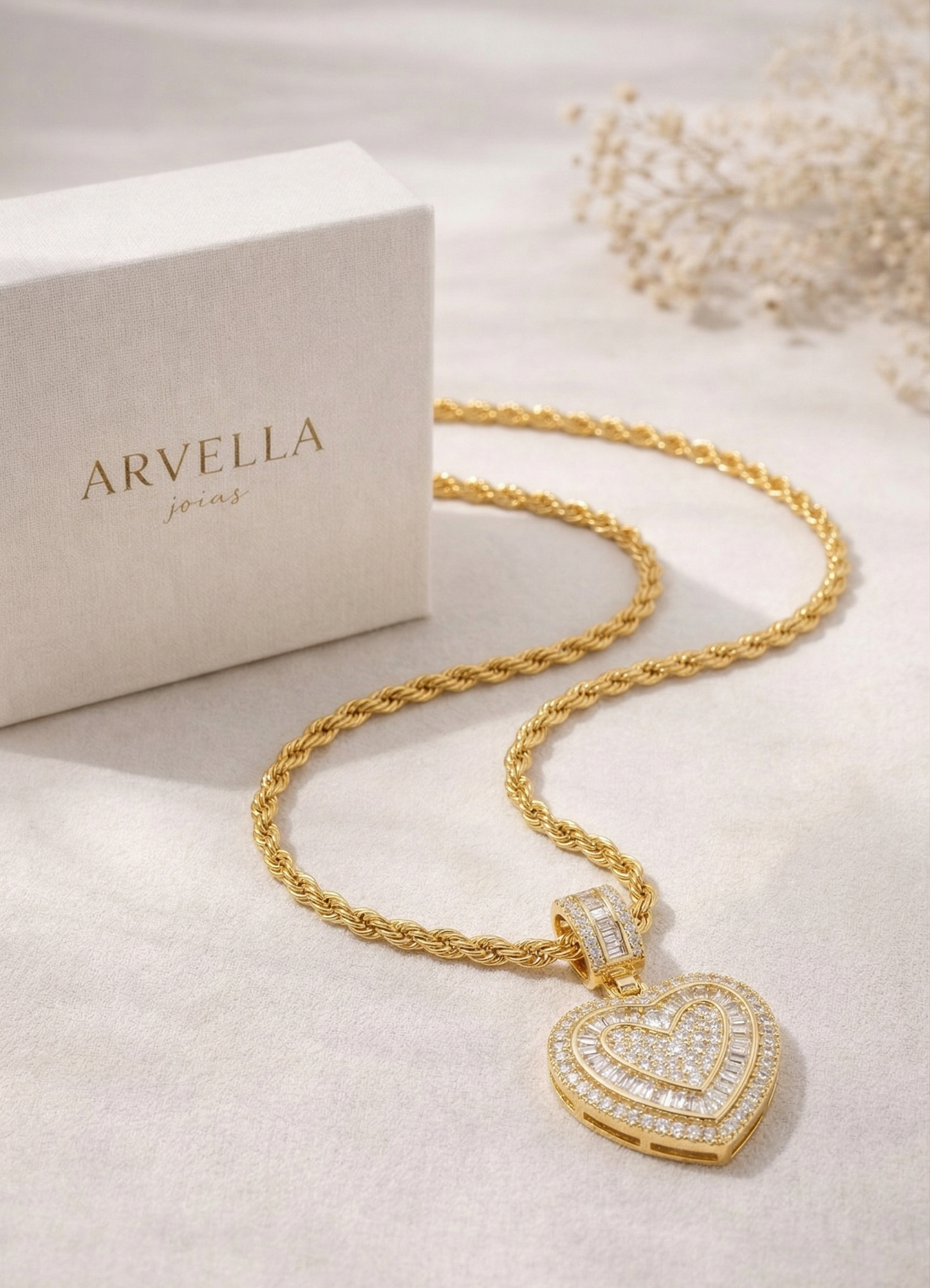 Colar Royale Cravejado Banhado em Ouro 18k