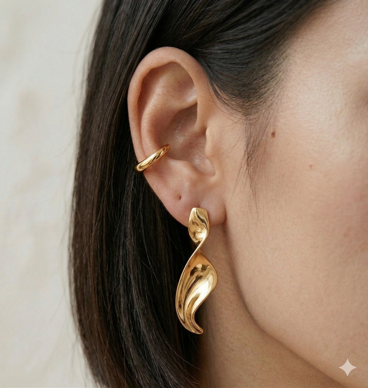 Brinco Sillage D’Or Banhado em Ouro 18k
