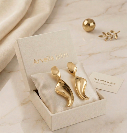 Brinco Sillage D’Or Banhado em Ouro 18k