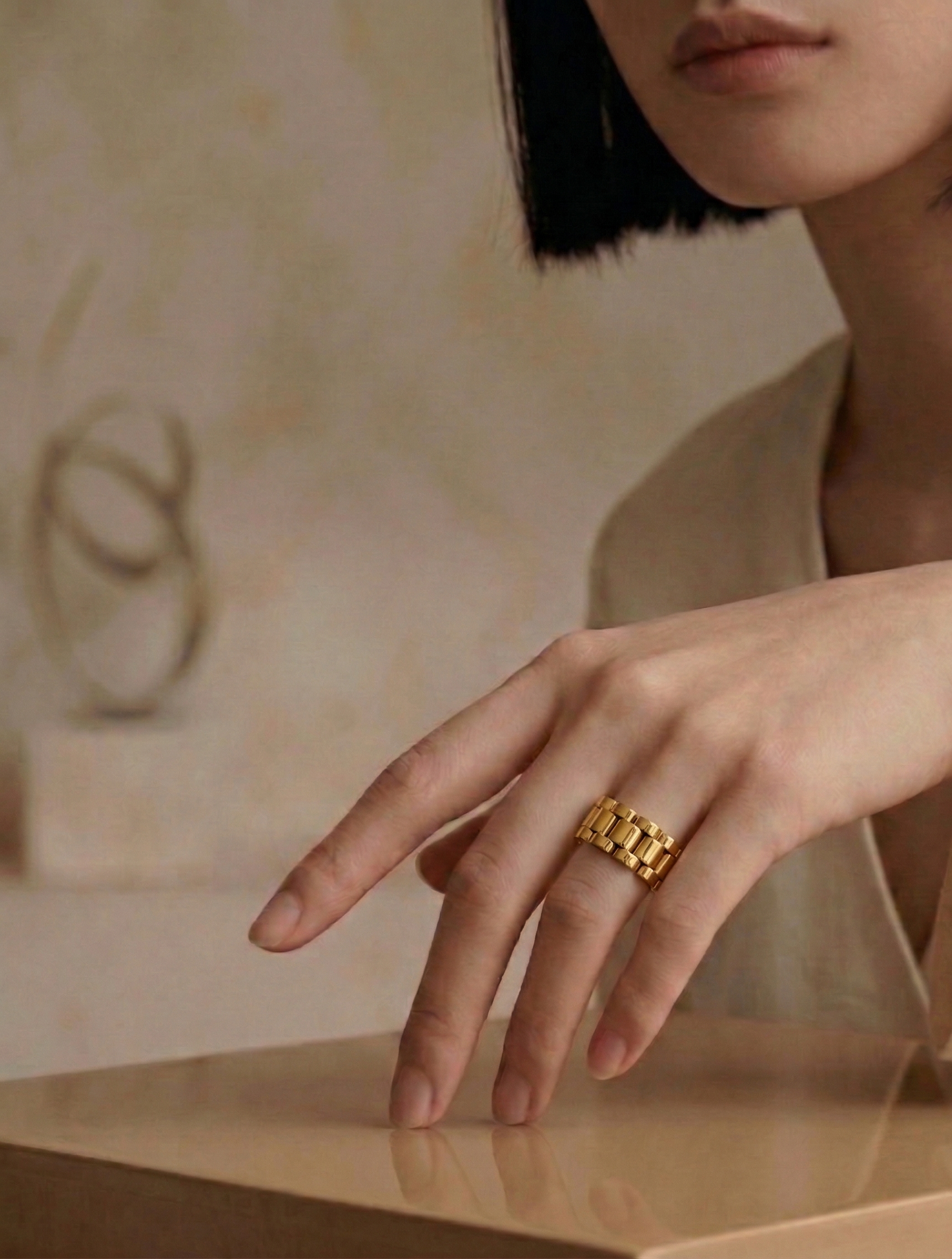 Anel Elos Monaco Banhado em Ouro 18k