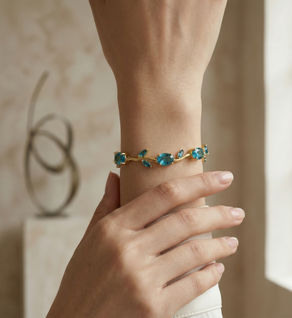 Pulseira Azur Élégance Banhada em Ouro 18k