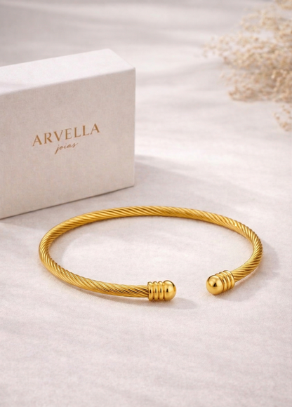 Bracelete Câble Banhado em Ouro 18k