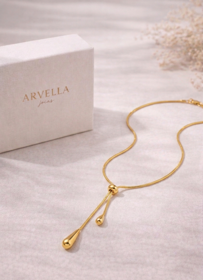 Colar Gotas Elegance Banhado em Ouro 18k