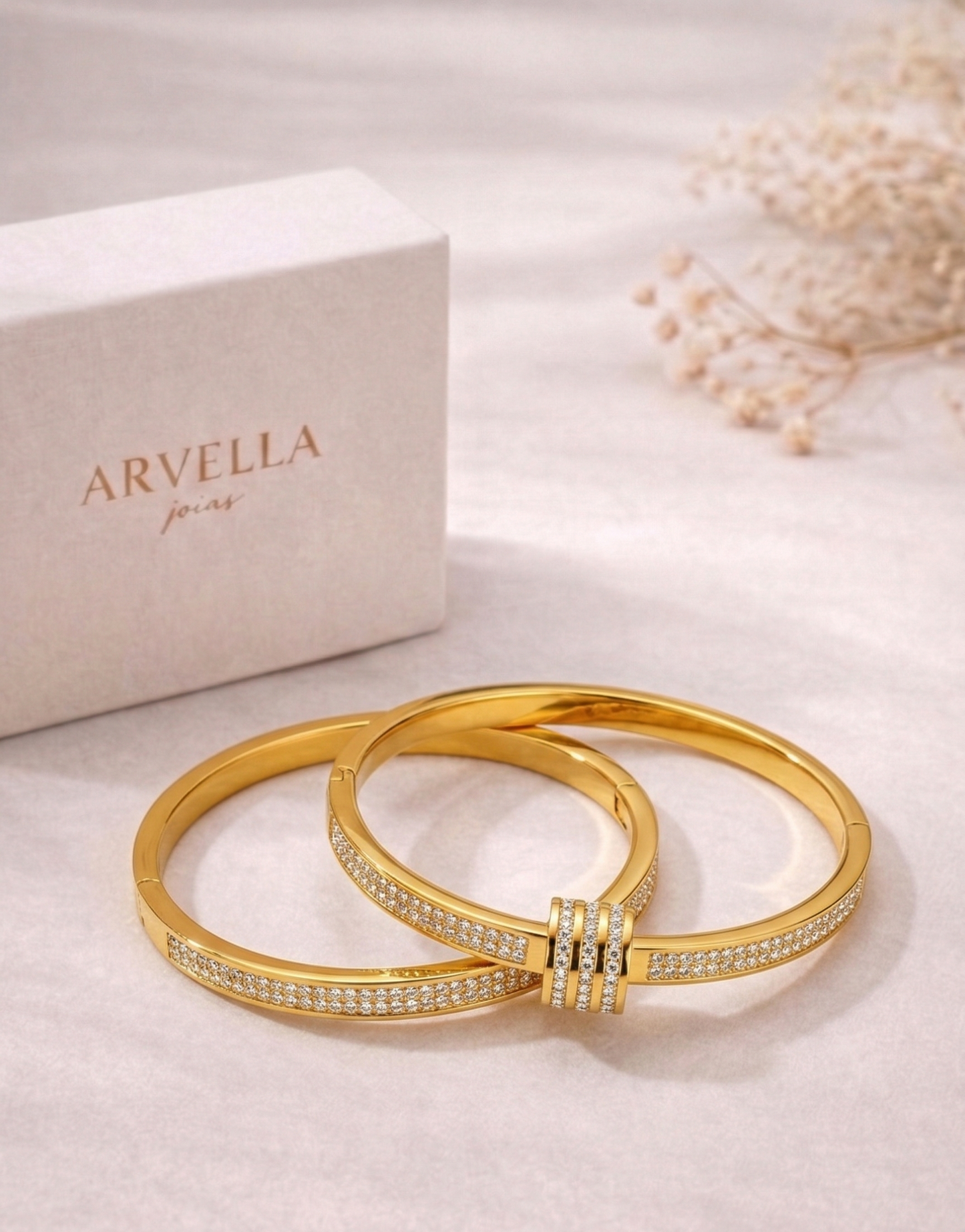 Bracelete Duo Radiance Banhado em Ouro 18k