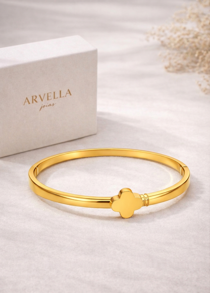 Bracelete Clover Minimal Banhado em Ouro 18k